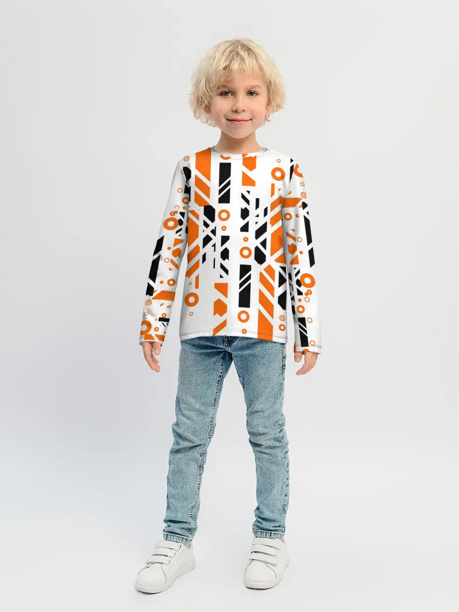 Детский лонгслив / абстракция маршрут