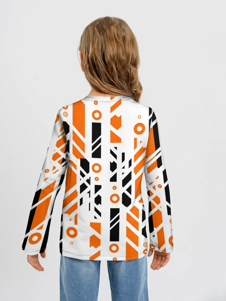 Детский лонгслив / абстракция маршрут