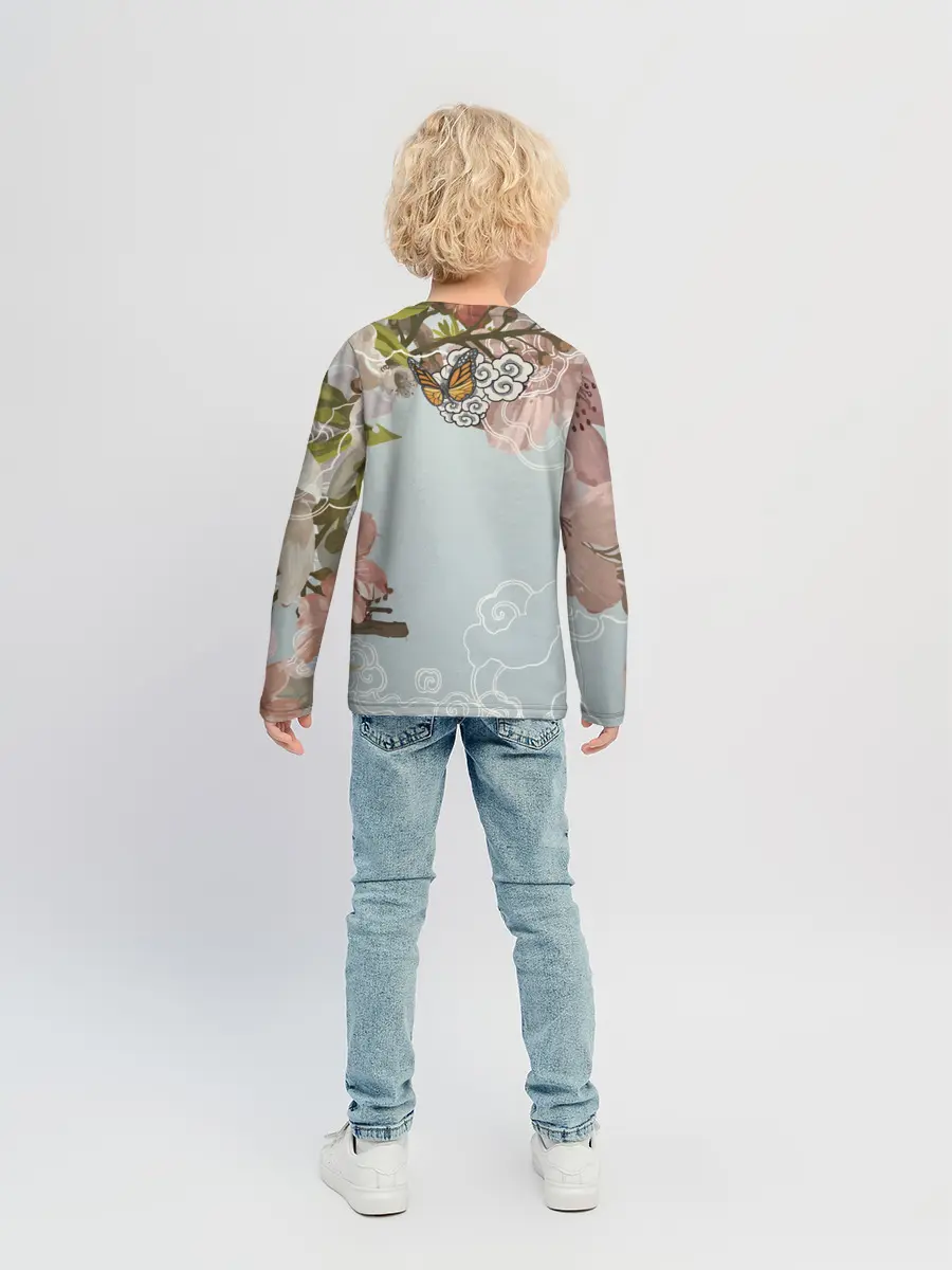 Детский лонгслив / Тигр в облаках