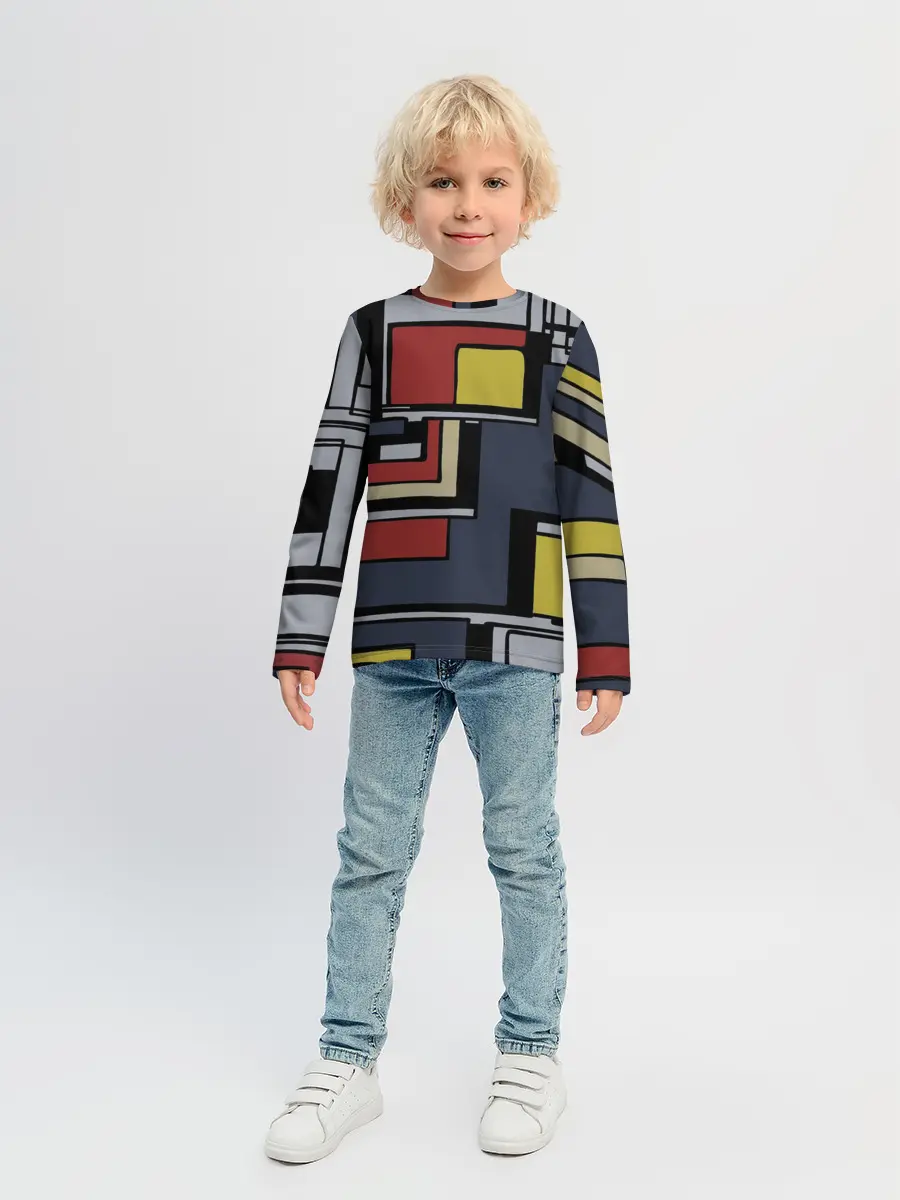 Детский лонгслив / Геометрия