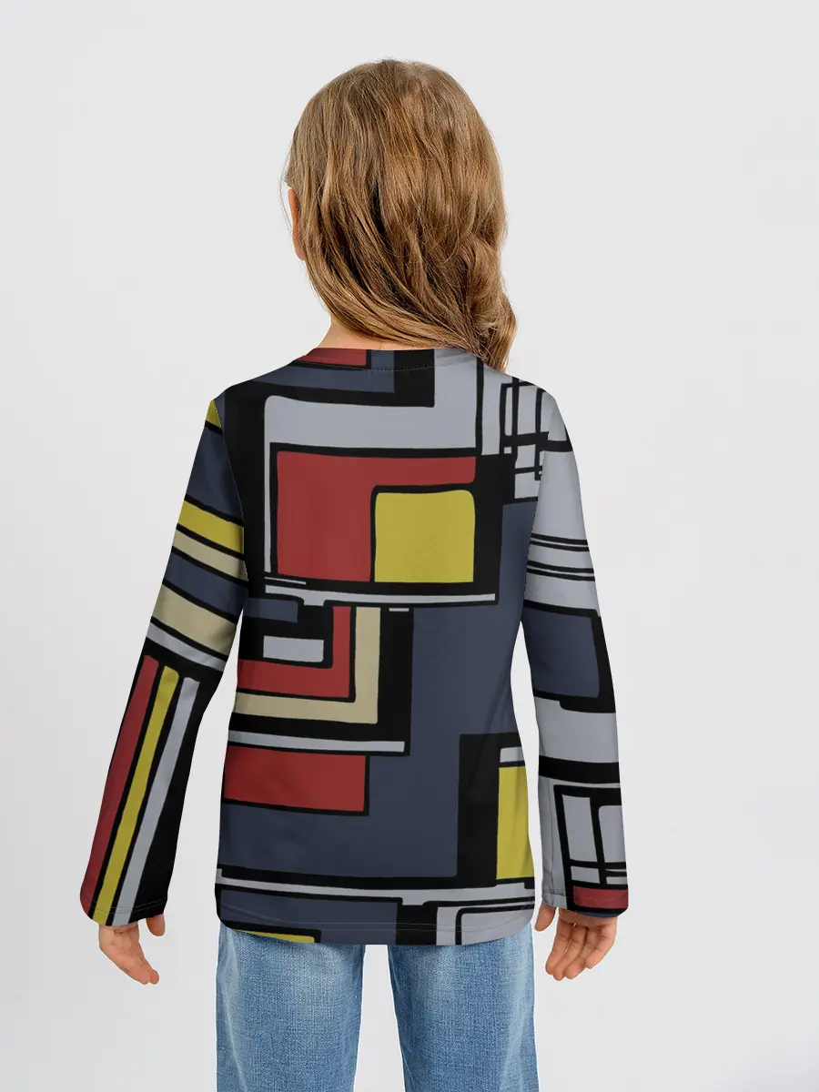 Детский лонгслив / Геометрия