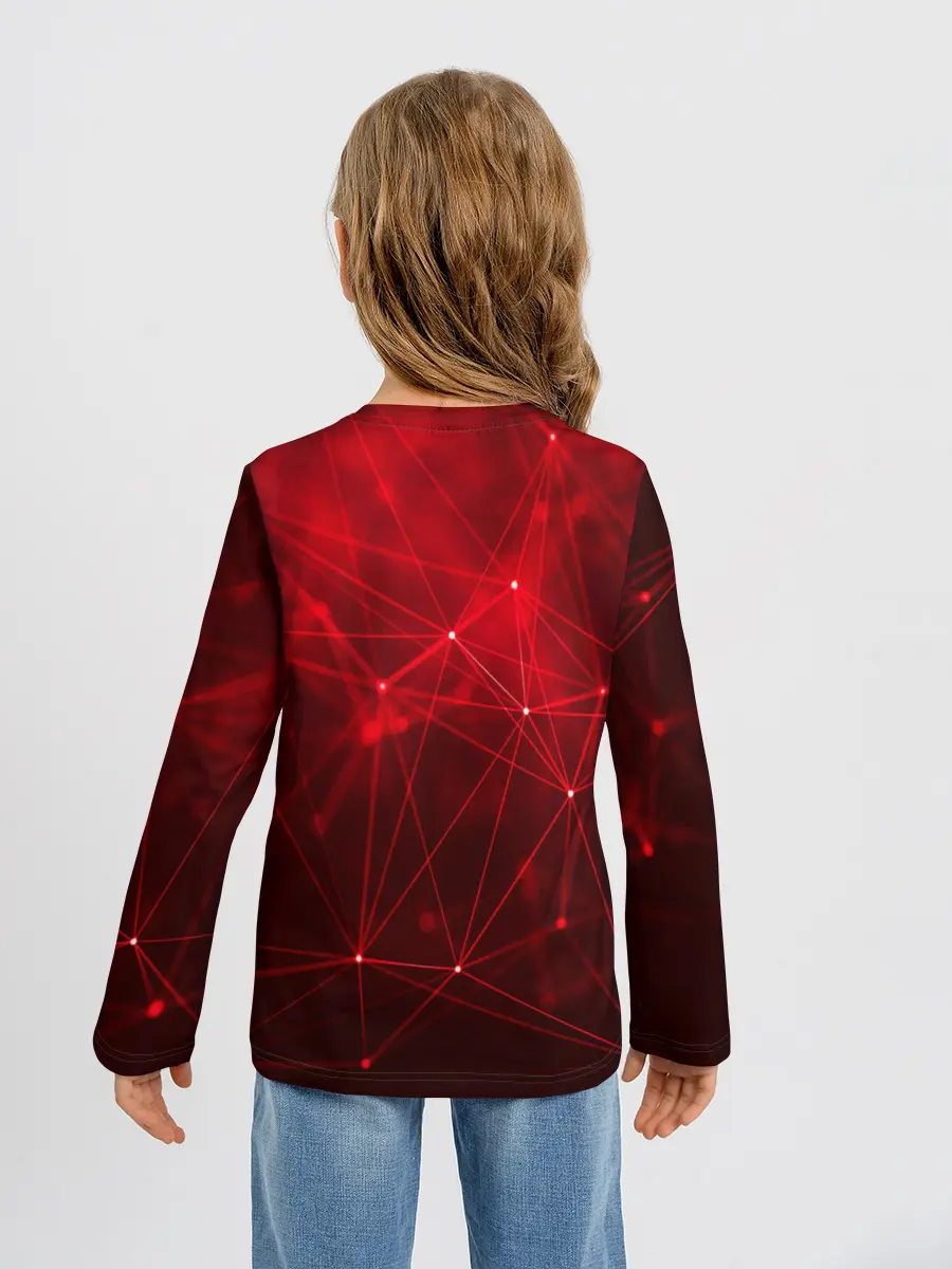 Детский лонгслив / Собака в стиле KISS