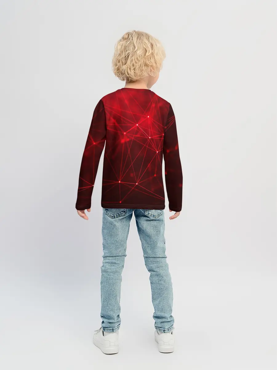 Детский лонгслив / Собака в стиле KISS