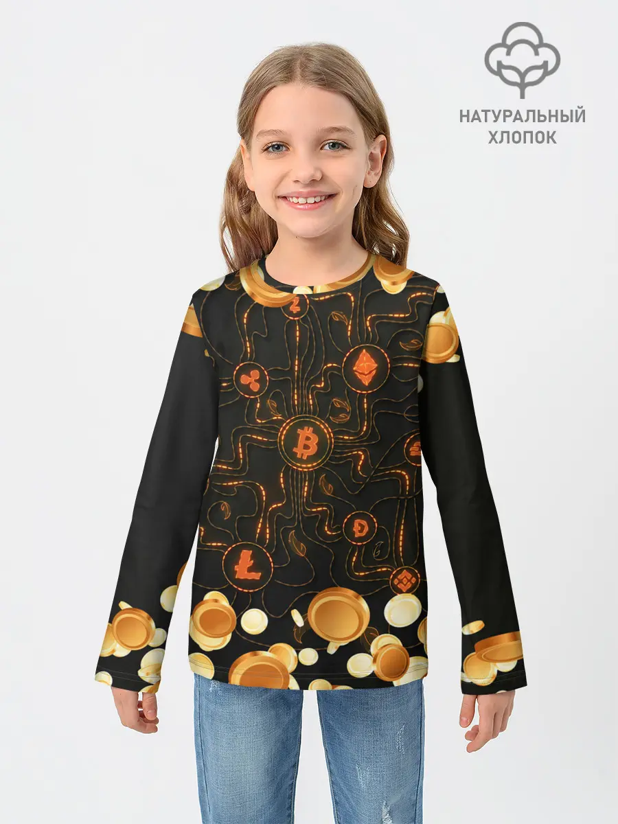 Детский лонгслив / Криптовалюта | Crypto