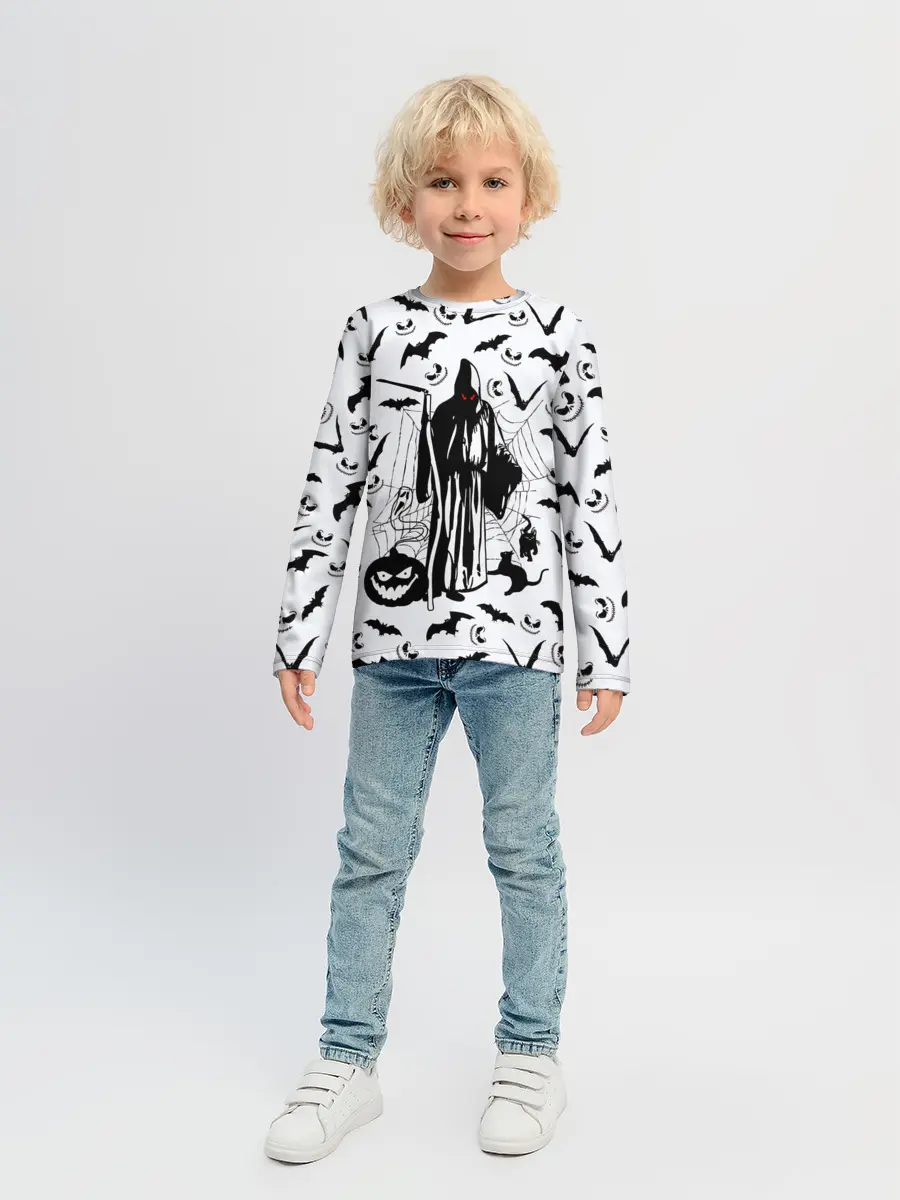 Детский лонгслив / Хэллоуин, Grim Reaper