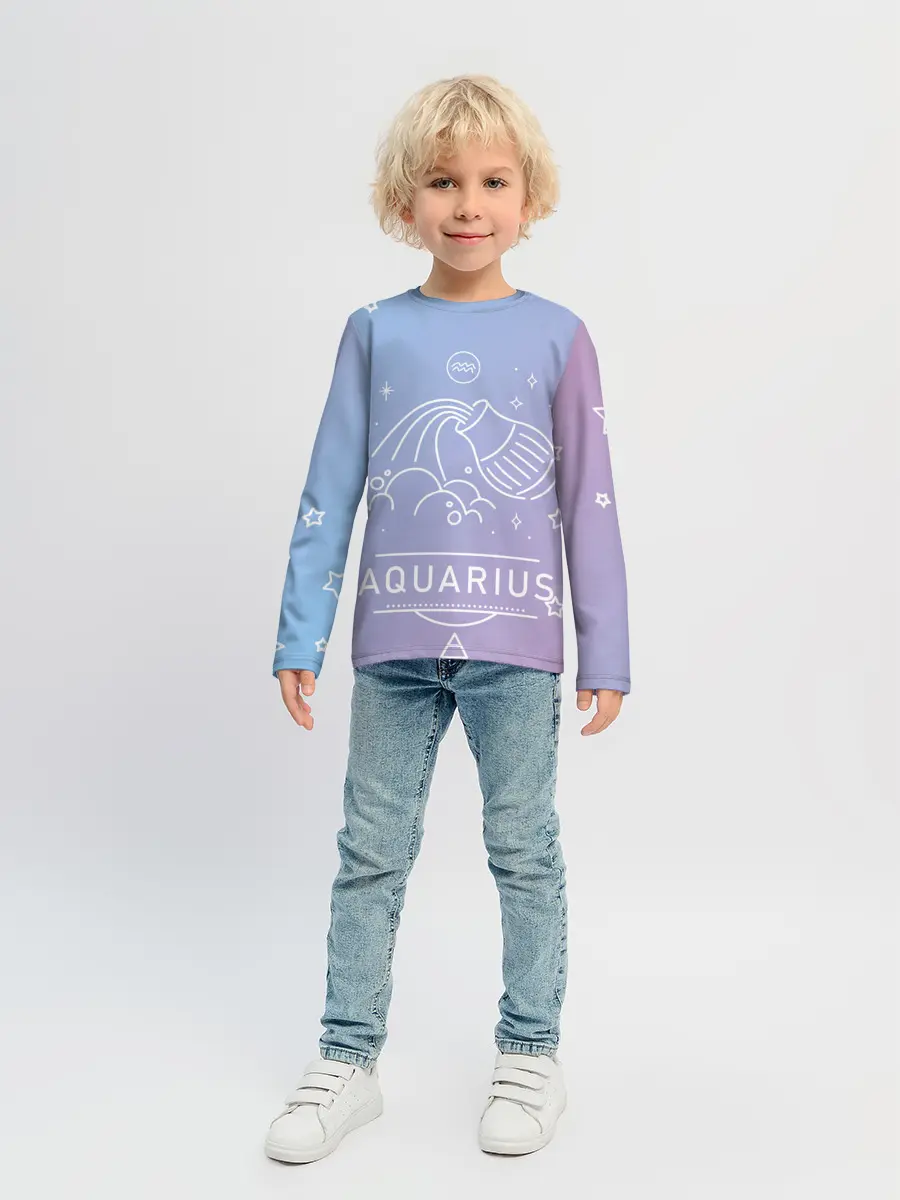 Детский лонгслив / Знак Водолей
