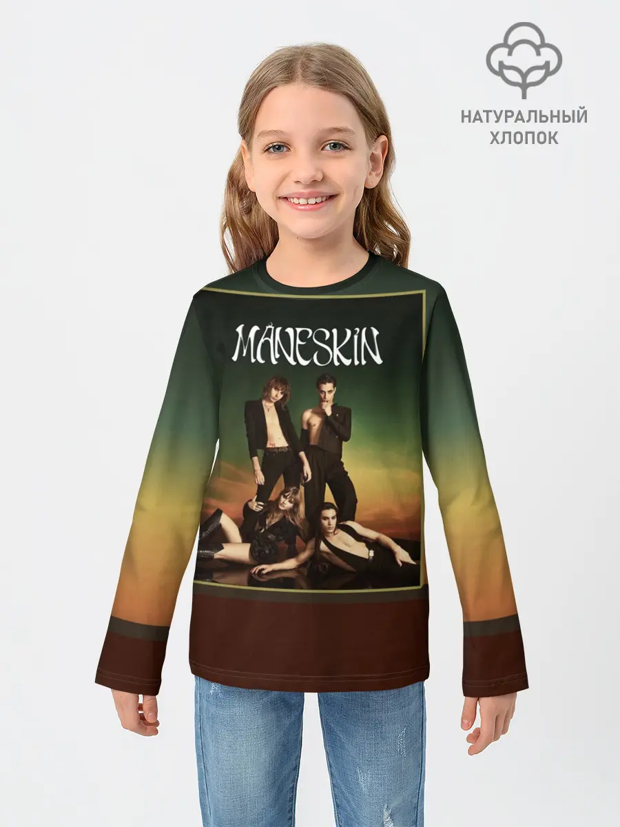 Детский лонгслив / Maneskin в лучах заката