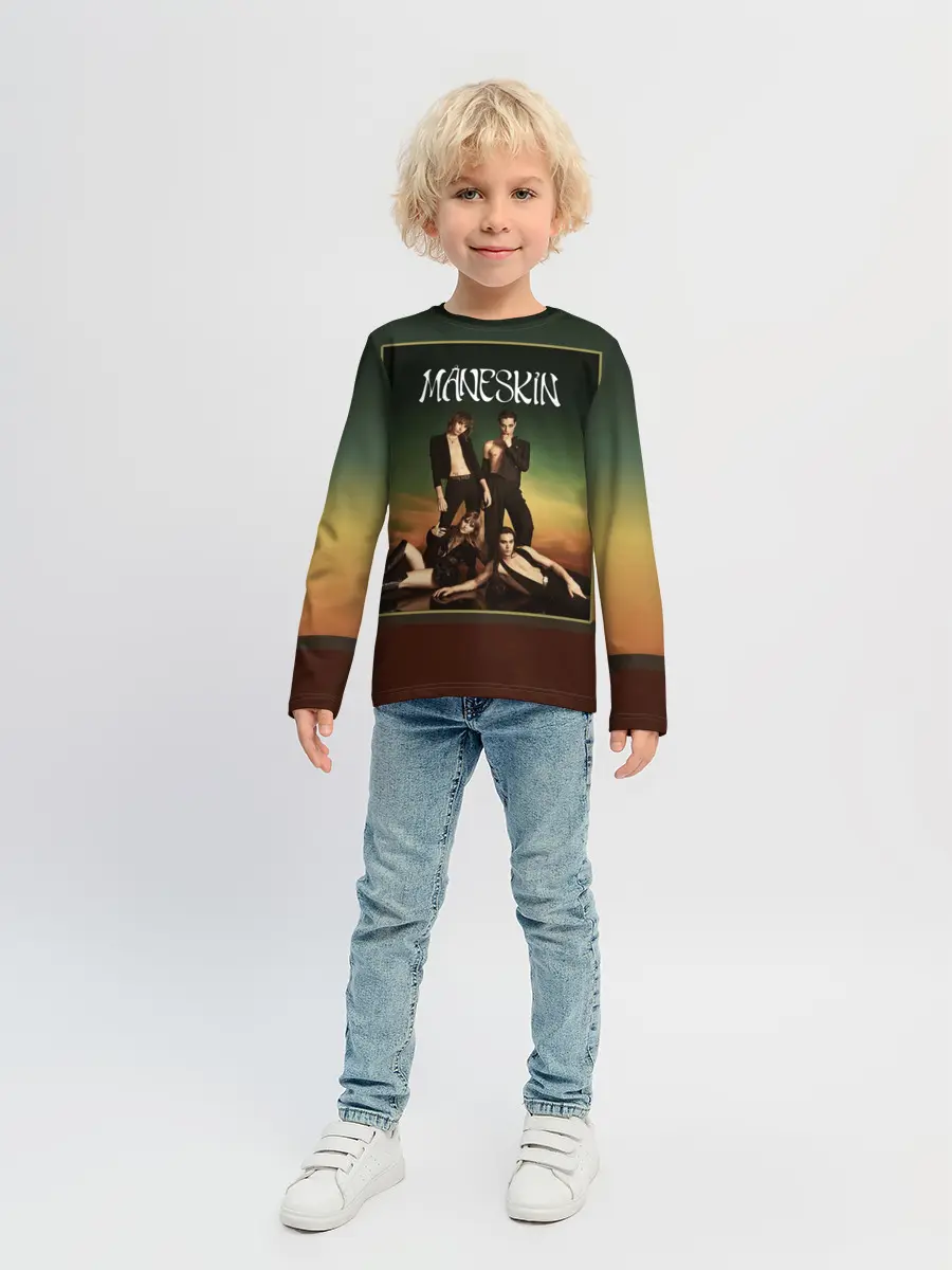 Детский лонгслив / Maneskin в лучах заката