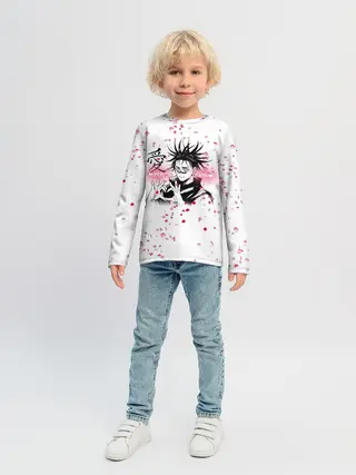 Детский лонгслив / Манга Аниме Любовь Сердце