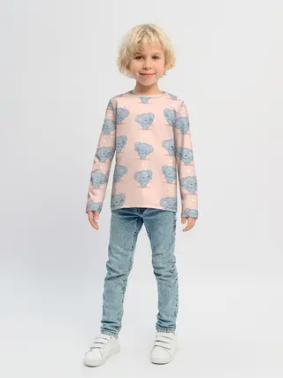 Детский лонгслив / Слоники