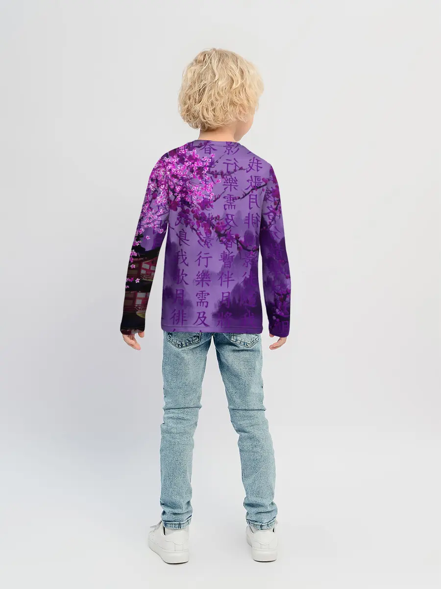 Детский лонгслив / фиолетовый китай