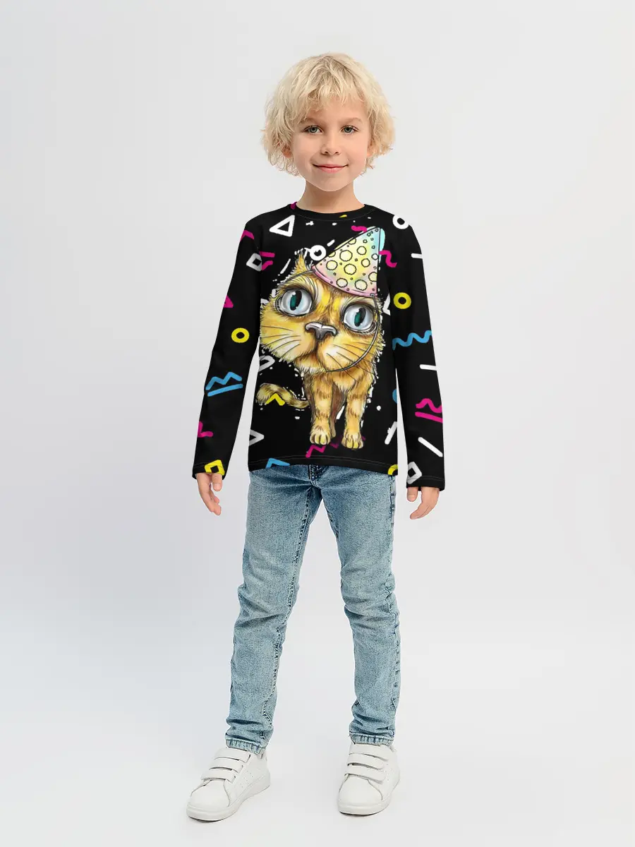 Детский лонгслив / Котик