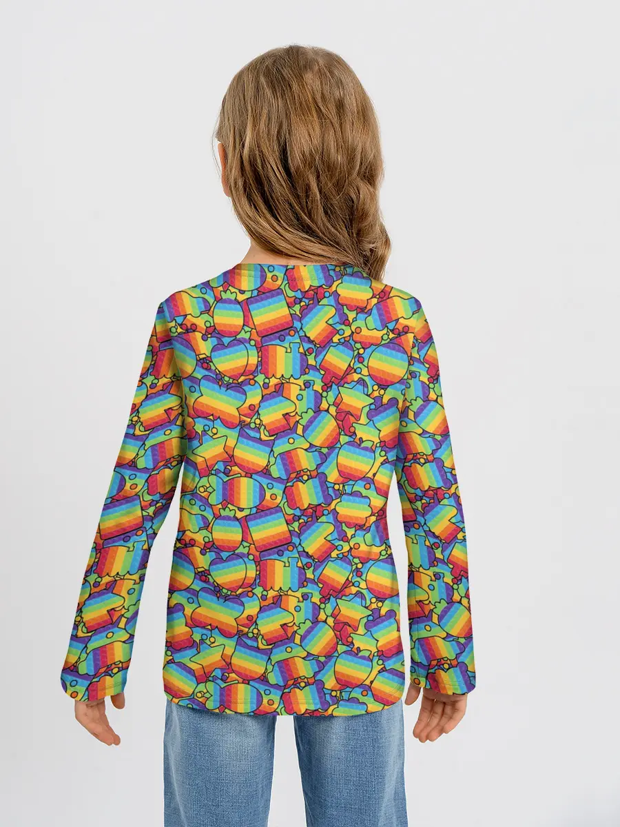 Детский лонгслив / POP IT МИКС | ПОП ИТ