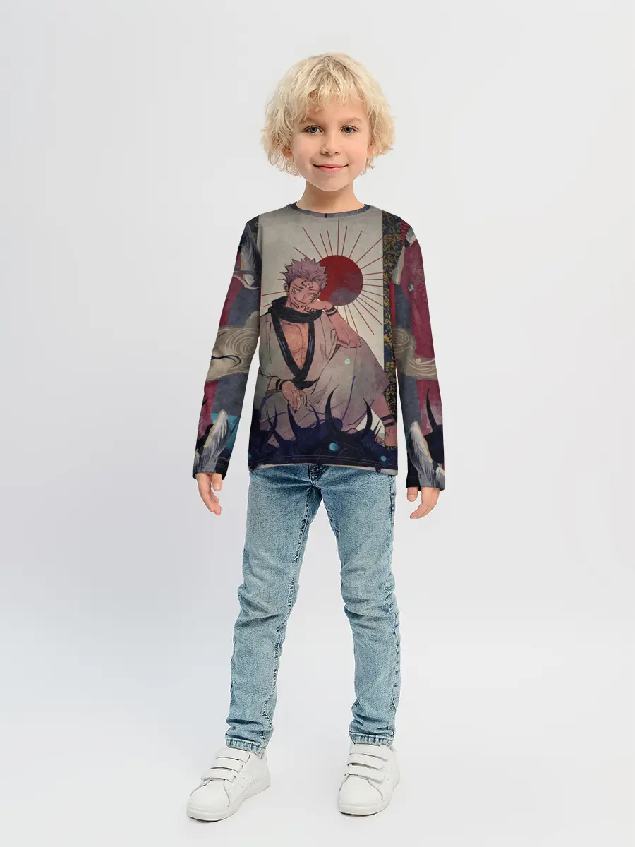 Детский лонгслив / Задумчивый Сукуна