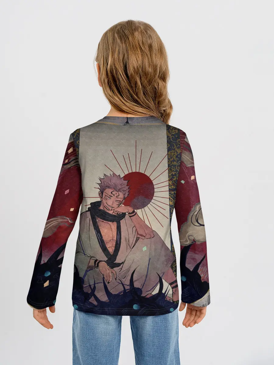 Детский лонгслив / Задумчивый Сукуна