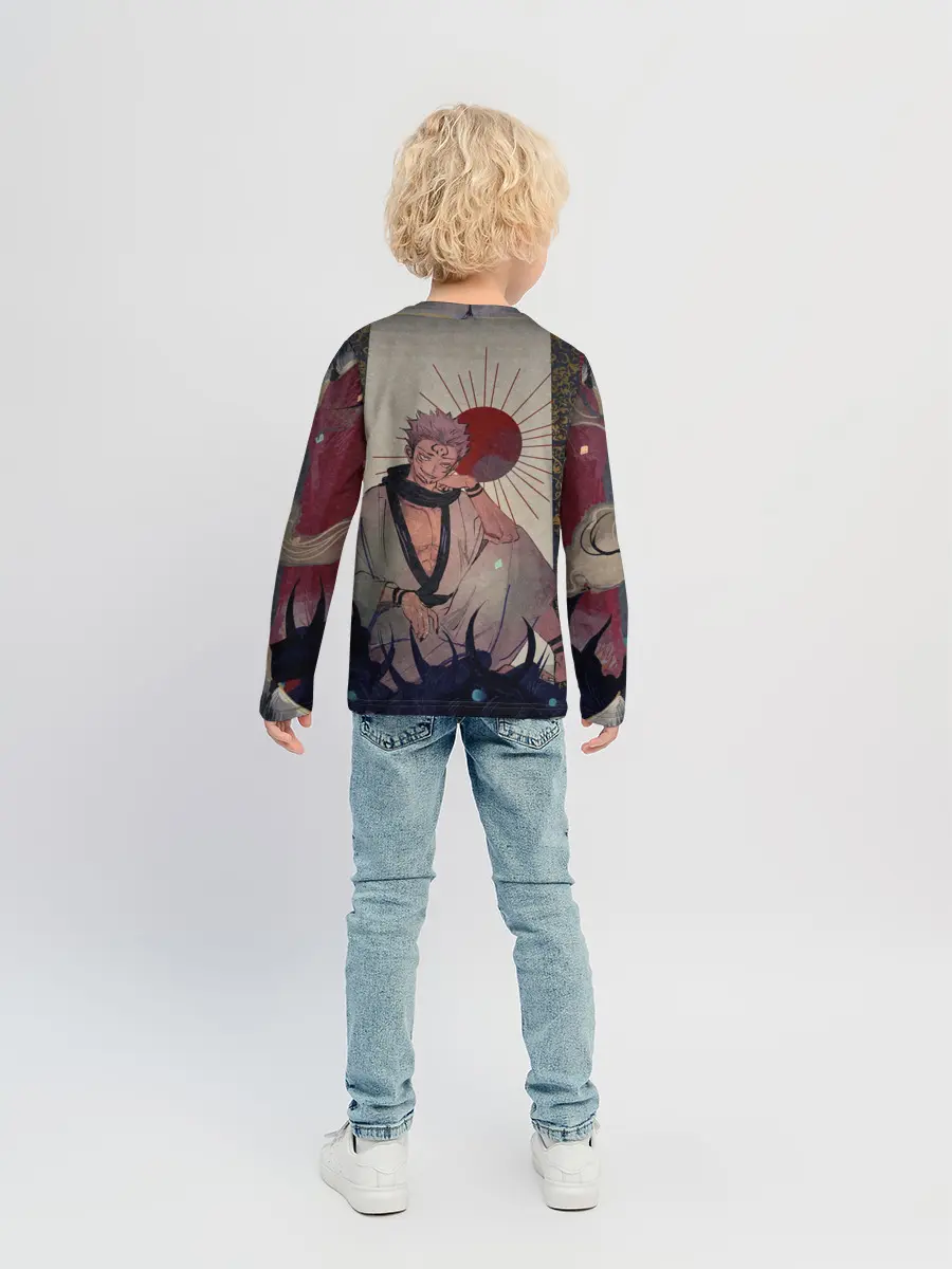 Детский лонгслив / Задумчивый Сукуна