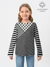 Детский лонгслив / Полосатый комбинированный узор
