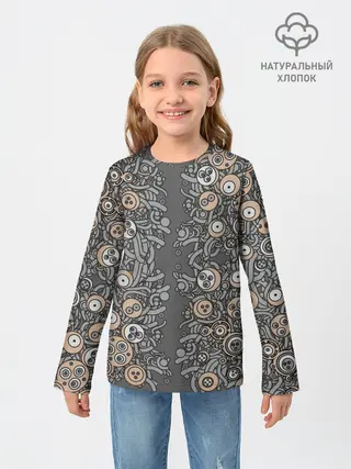 Детский лонгслив / психоделика киберпанк