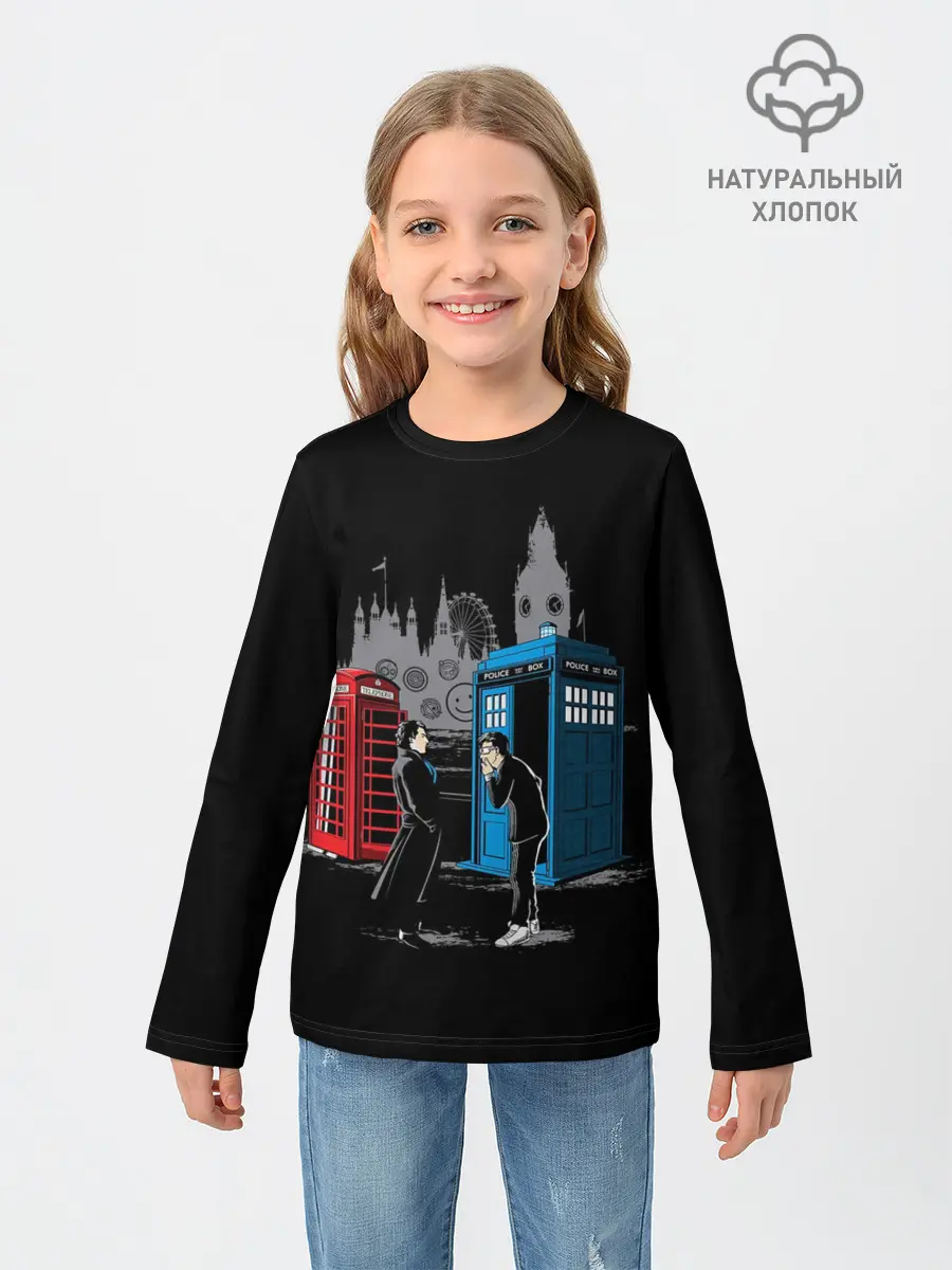 Детский лонгслив / Шерлок х Доктор