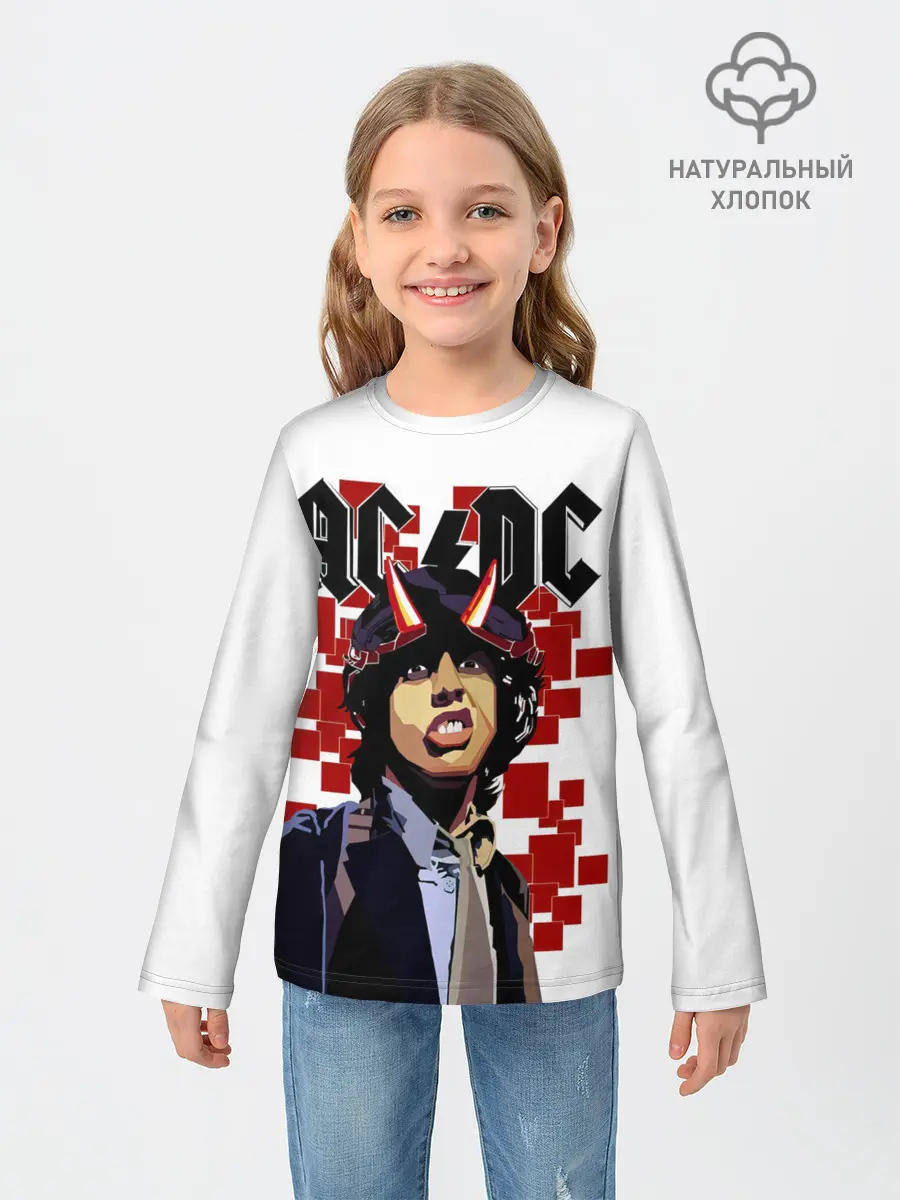 Детский лонгслив / AC/DC Ангус Янг