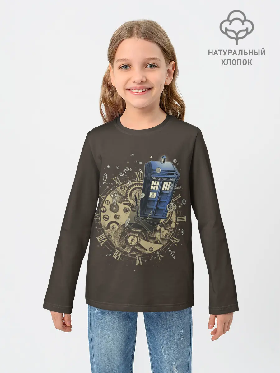 Детский лонгслив / Tie to Tardis