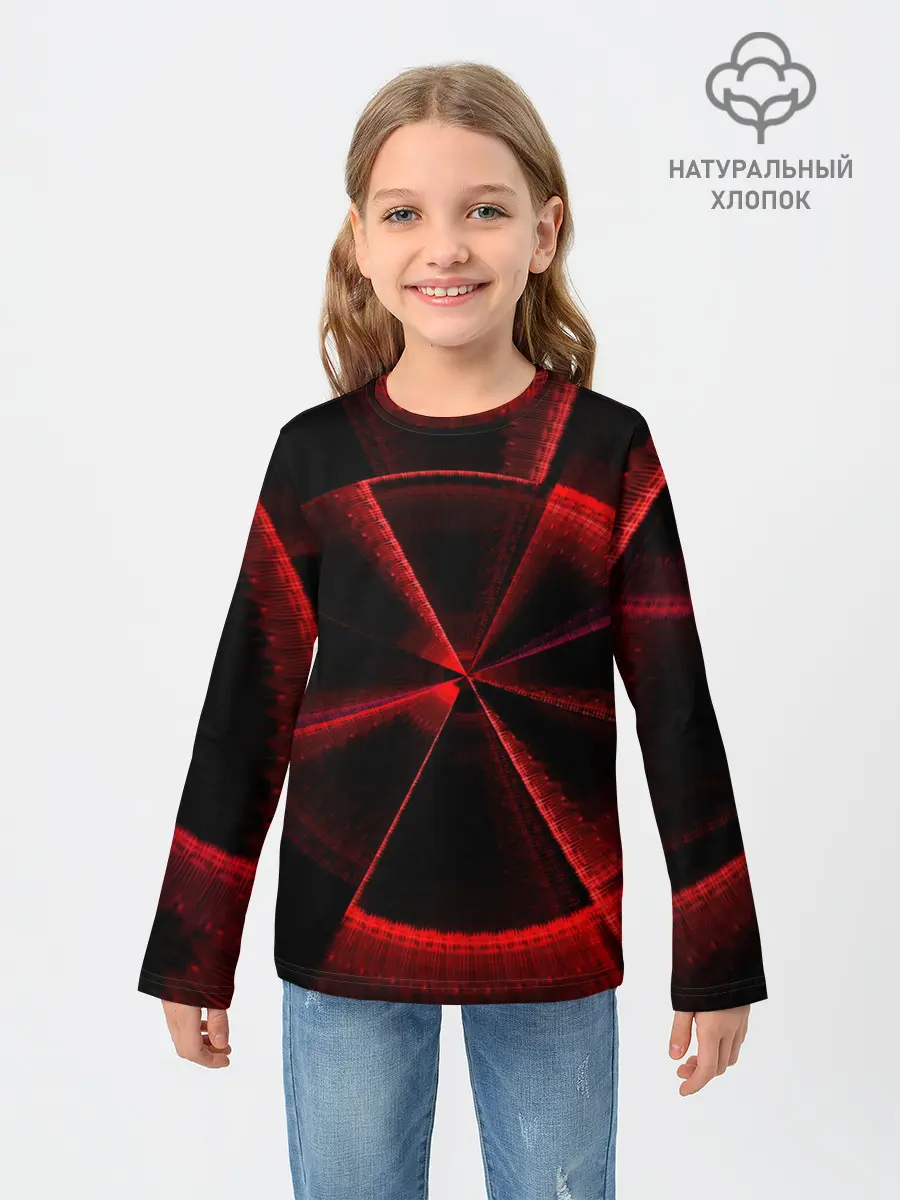 Детский лонгслив / Атомный неон