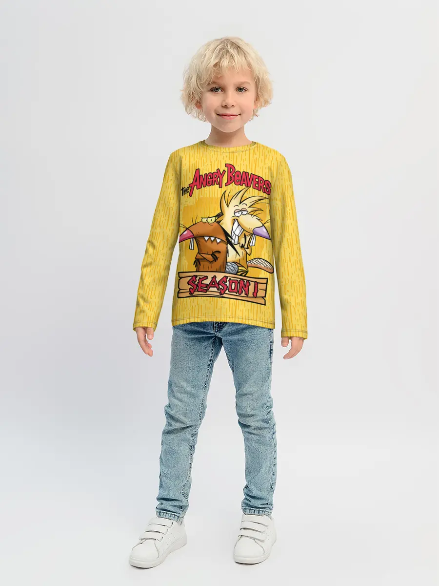 Детский лонгслив / Крутые Бобры