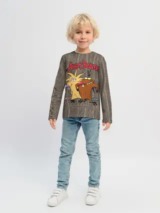 Детский лонгслив / Крутые Бобры