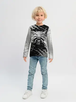 Детский лонгслив / THE WITCHER LOGO STEEL