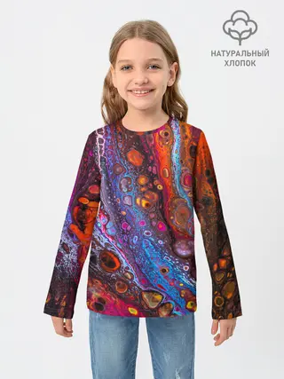 Детский лонгслив / Брызги на камнях