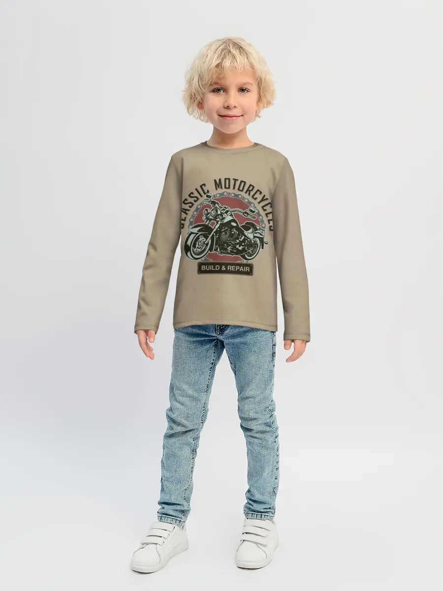 Детский лонгслив / Классические мотоцклы