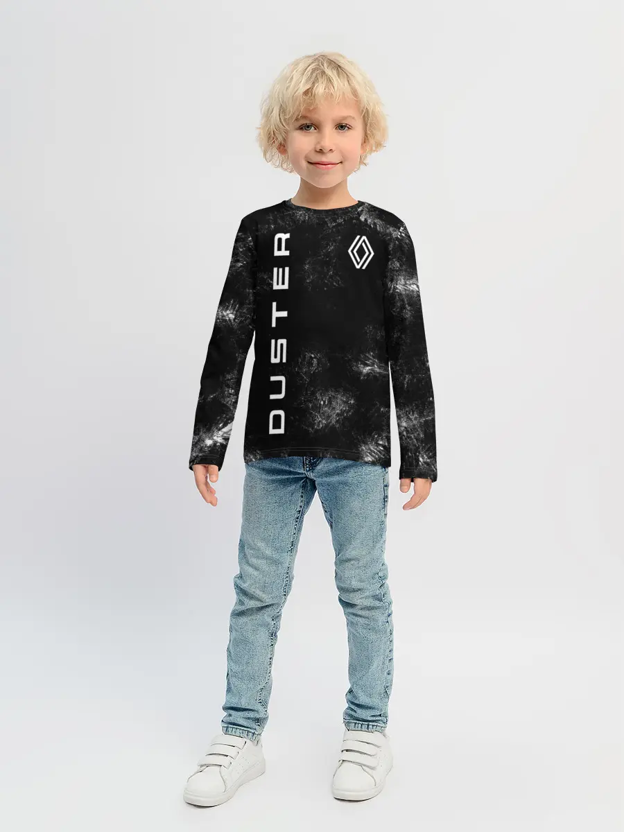 Детский лонгслив / Renault Duster | черный уголь