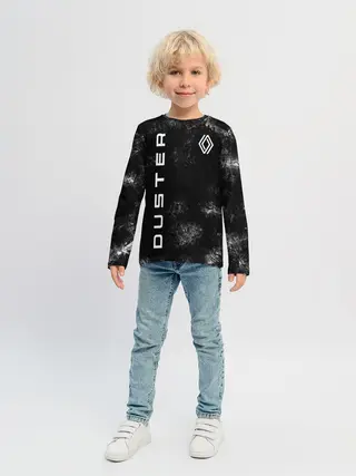 Детский лонгслив / Renault Duster | черный уголь
