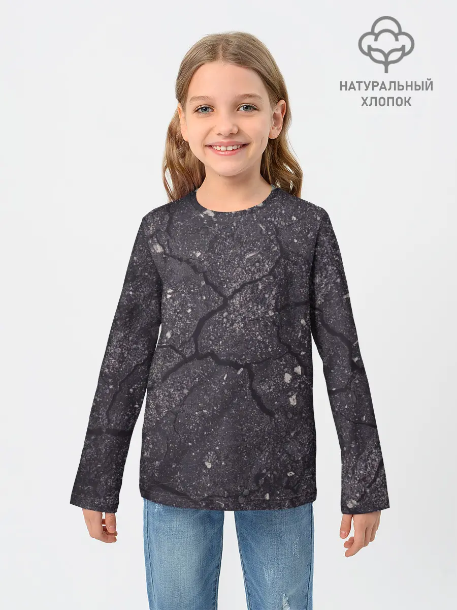 Детский лонгслив / трещина/разлом