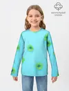 Детский лонгслив / Зеленые Цветочки