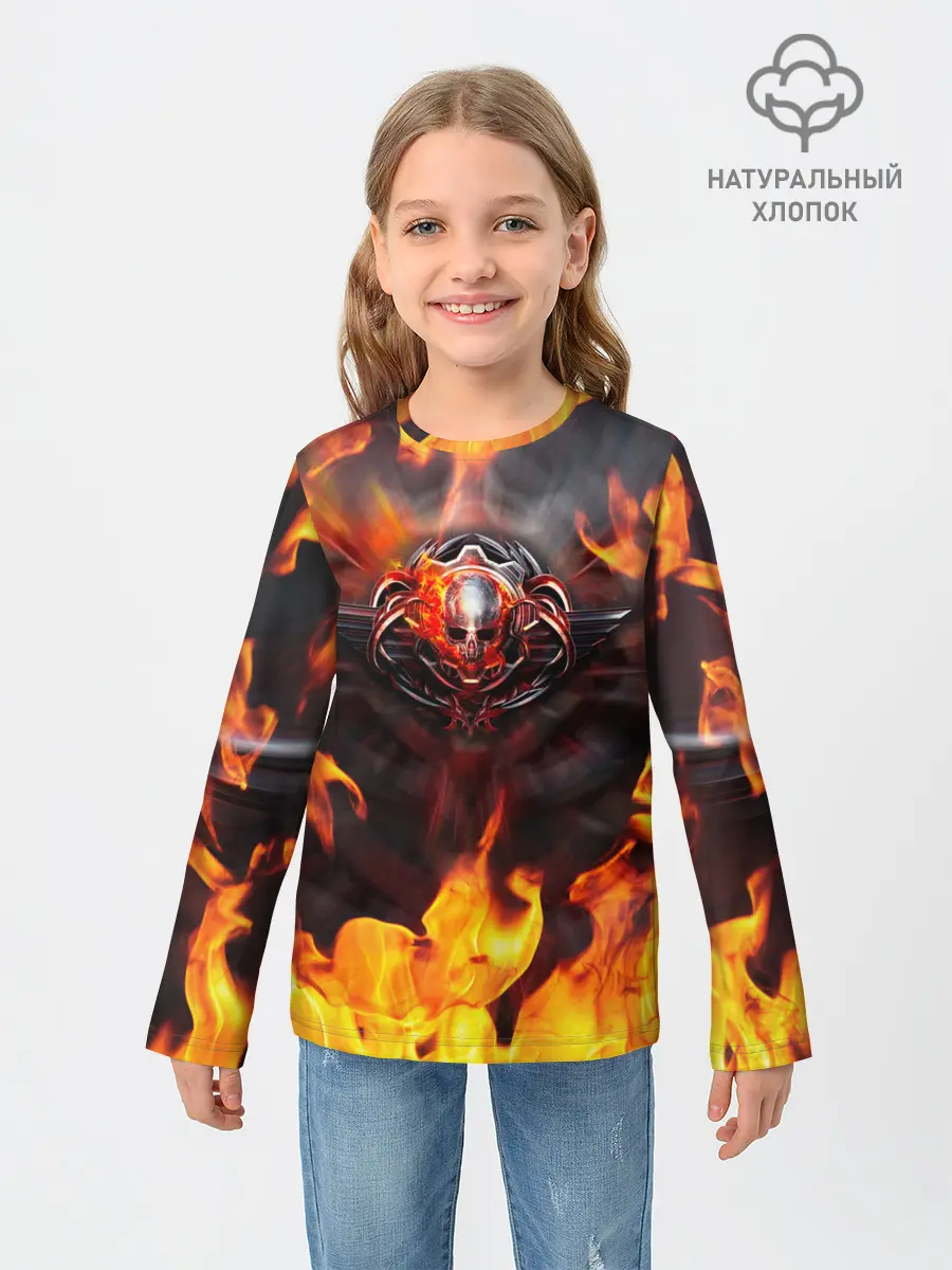 Детский лонгслив / FIRE GEARS OF WAR | ПОСТЕР В ОГНЕ