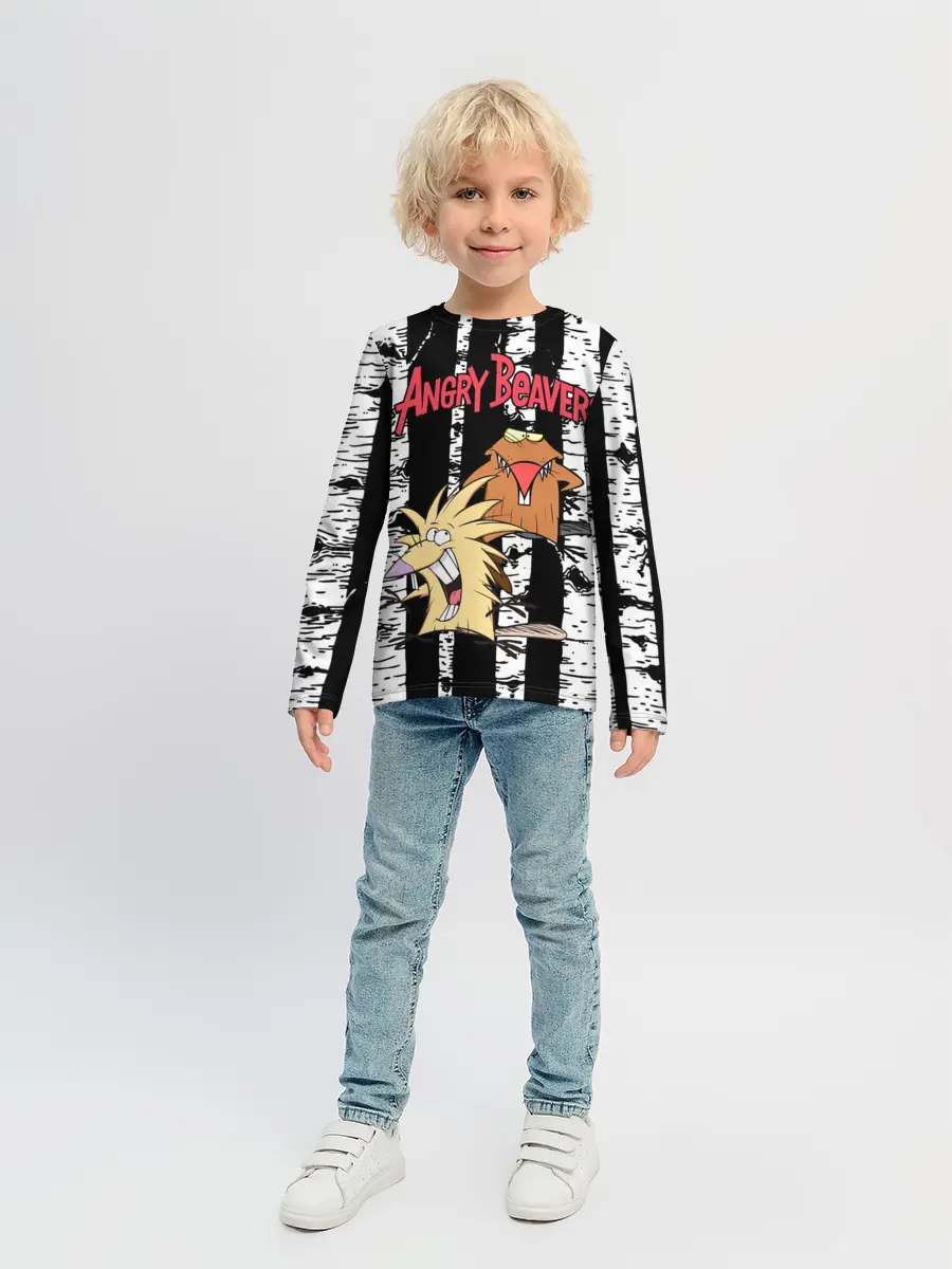 Детский лонгслив / Крутые Бобры