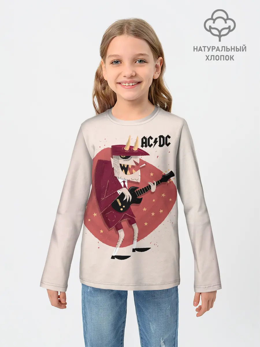 Детский лонгслив / Ангус Янг AC/DC