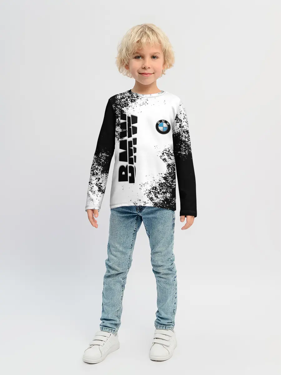Детский лонгслив / BMW | БМВ РАЗРЕЗАННОЕ ЛОГО