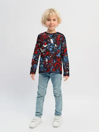 Детский лонгслив / RedBlue stikers