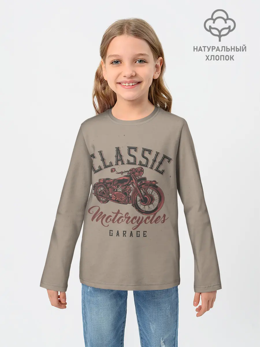Детский лонгслив / Классические мотоциклы