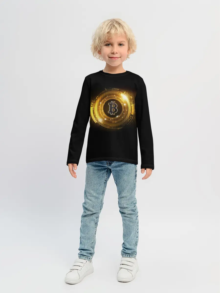 Детский лонгслив / BITCOIN | КРИПТОВАЛЮТА