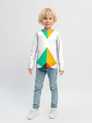 Детский лонгслив / Треугольники