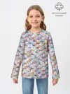 Детский лонгслив / Разноцветная чешуя