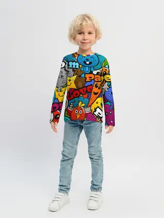 Детский лонгслив / LOVE | PEACE | PARTY