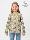 Детский лонгслив / Арт деко на бежевом фоне