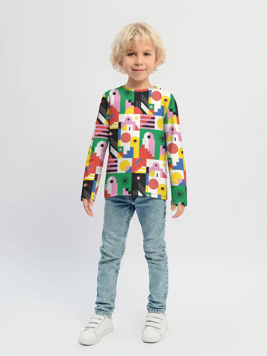 Детский лонгслив / Геометрия города