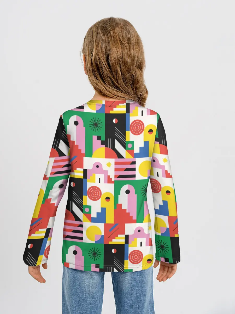 Детский лонгслив / Геометрия города