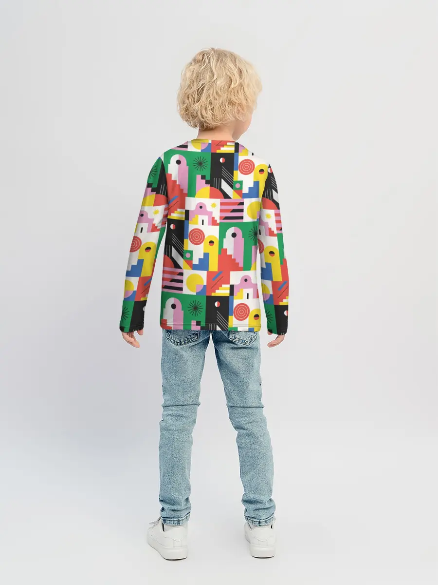 Детский лонгслив / Геометрия города