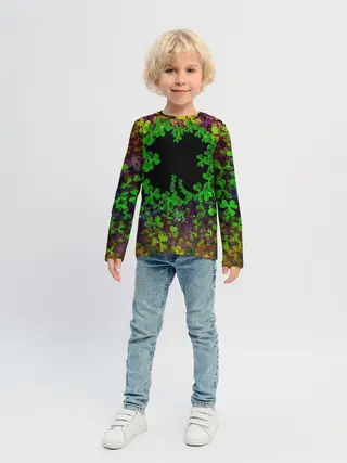 Детский лонгслив / Четырехлистный Клевер